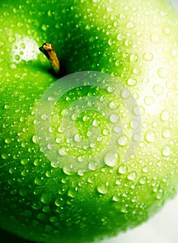 Clean crisp fresh green apple