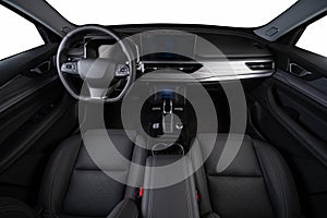 Clean digital car dashboard panel