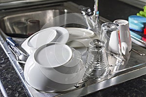 Clean dishes