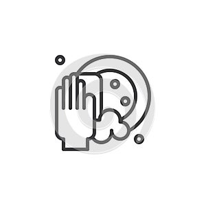 Clean dishes outline icon