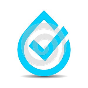 Clean drinkable water vector logo photo