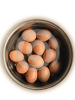 clean eggs keep in a bowl for preserve and eat
