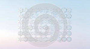 Abstract Hexagonal Snowflake Pattern Background