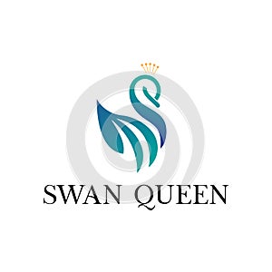 Clean, elegant, and eye-catching swan logo design. vector icon illustration inspiration