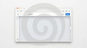 Minimalist browser window interface on a white background