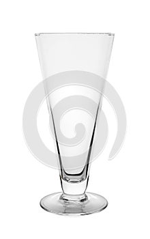 Clean empty pilsner glass isolated