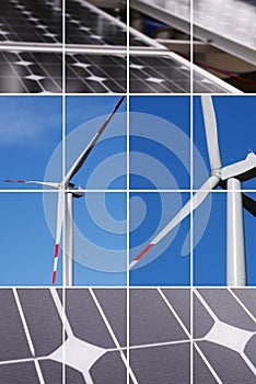 Clean energy collage photo