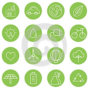 Clean energy icons