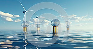Clean Energy landscape Illustration background