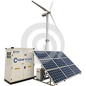 Clean Energy Solution isolated on white background