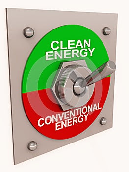 Clean energy switch from conventional photo