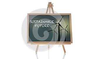 Clean energy to sustainability concept and alternative energy economic growth idea