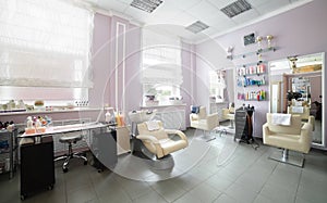 Clean european hair salon