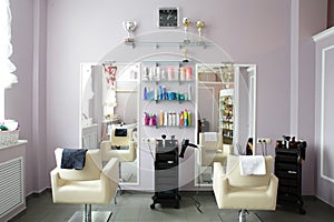 Clean european hair salon