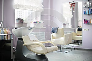 Clean european hair salon