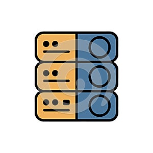 Stack of Server Racks Icon