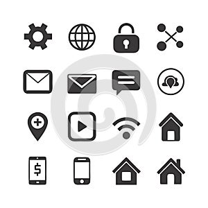 Modern flat design vector icon set for web and mobile