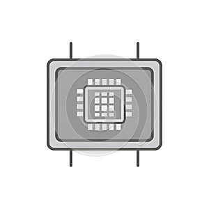 Stylized Microchip Icon