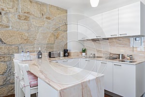 Clean fresh and bright kitchen