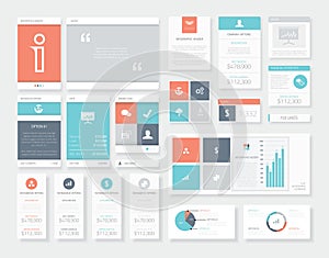 Clean and fresh user interface (ui) infographics vector elements