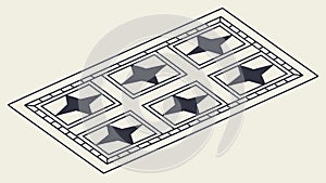 Geometric Square Tile Abstract Pattern Vector, vector design Generative AI