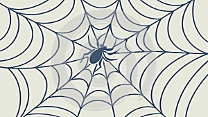 Minimalist Spider Web Design. Clean Simple Nature Pattern, vector design Generative AI