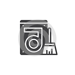 Clean hard drive disk icon vector