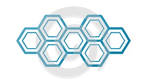 Clean Hexagonal Grid Network, Modern Tech Pattern Vector, vector design Generative AI