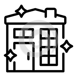 Clean house icon outline vector. Bath clean organize