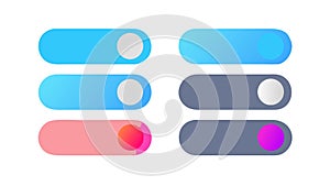 User Interface Toggle Switches, Customizable Settings Control, vector design Generative AI