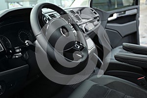 Clean interior of automobile. Car wash service