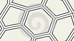 Clean Interlocking Hexagonal Grid Pattern, vector design Generative AI