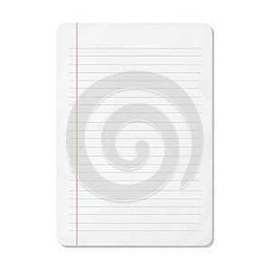 Blank Lined Paper Sheet