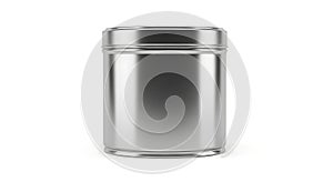 Silver Metal Container Mockup