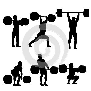 Clean and jerk in vector format