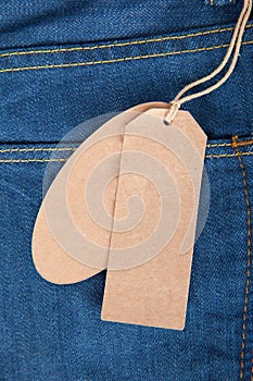 Clean labels on jeans