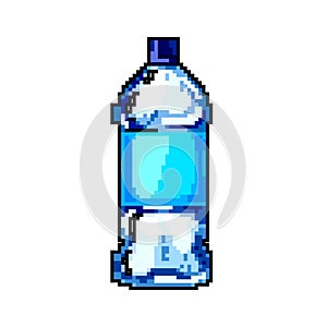 clean mineral water bottle game pixel art vector illustration