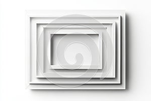 Nested square frame design isolated on white background