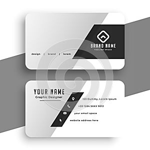 Clean minimal grey business card template design