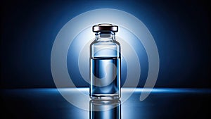 Clean Minimalist Acetone Vial Silhouette A HighContrast Product Photography Image for Scientific and Industrial photo
