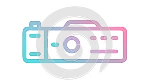 Clean Minimalist Camera Vector for App Interfaces, vector design Generative AI