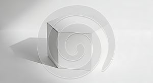 White Hexagonal Box Mockup on Light Background