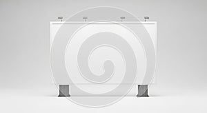 Blank White Billboard Mockup on  Light Background