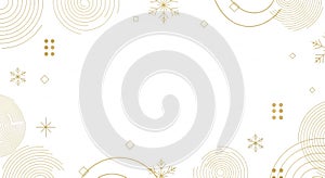 Elegant Gold Geometric Pattern on White Background