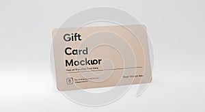Beige Gift Card Mockup