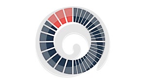 Circular Progress Bar with Red Segment