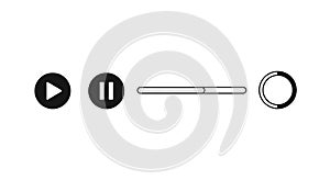 Play, Pause, Progress Bar, and Loading Circle Icons