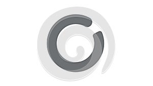 Gray Circular Loading Icon on White Background