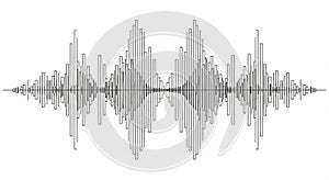 Abstract Sound Waveform Illustration