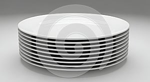 Stack of White Plates